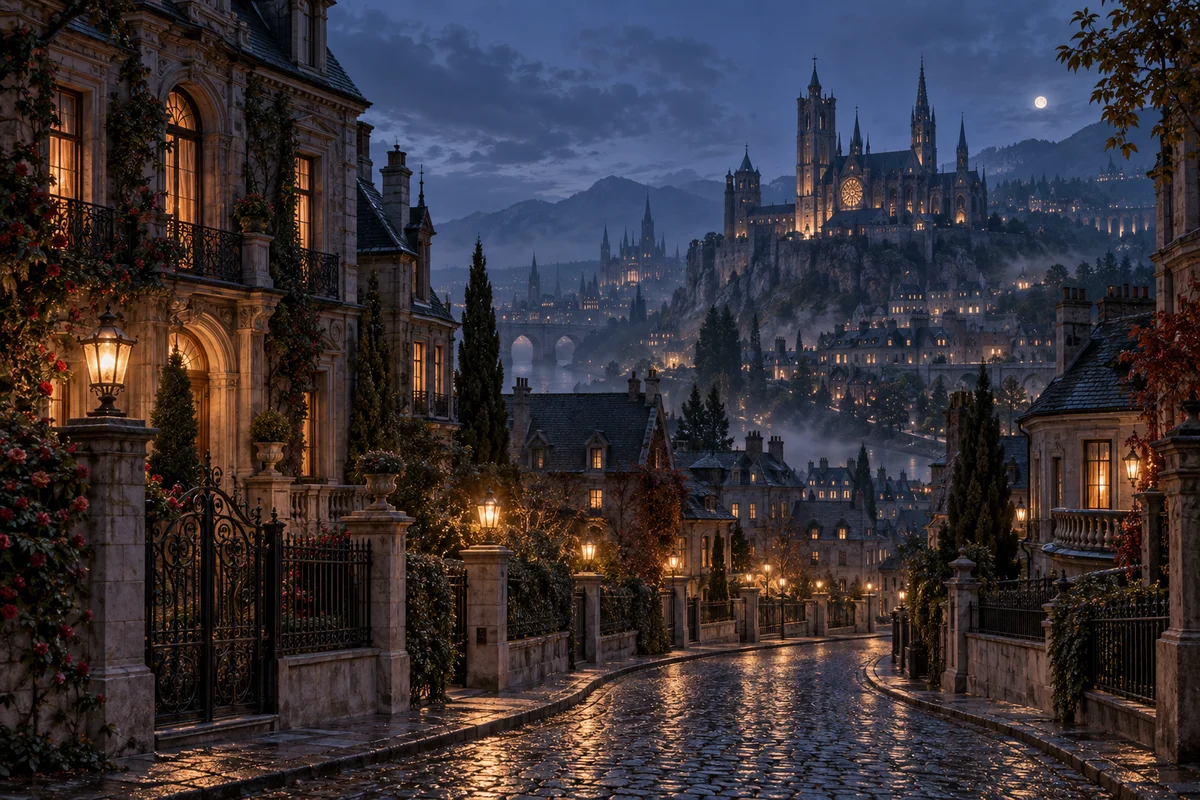 Gravemark’s moonlit gothic streets and towering castle